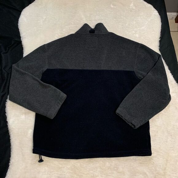 VTG Abercrombie & Fitch Fleece Jacket Mens Size Small Black Gray Full Zip Jacket - Picture 2 of 7